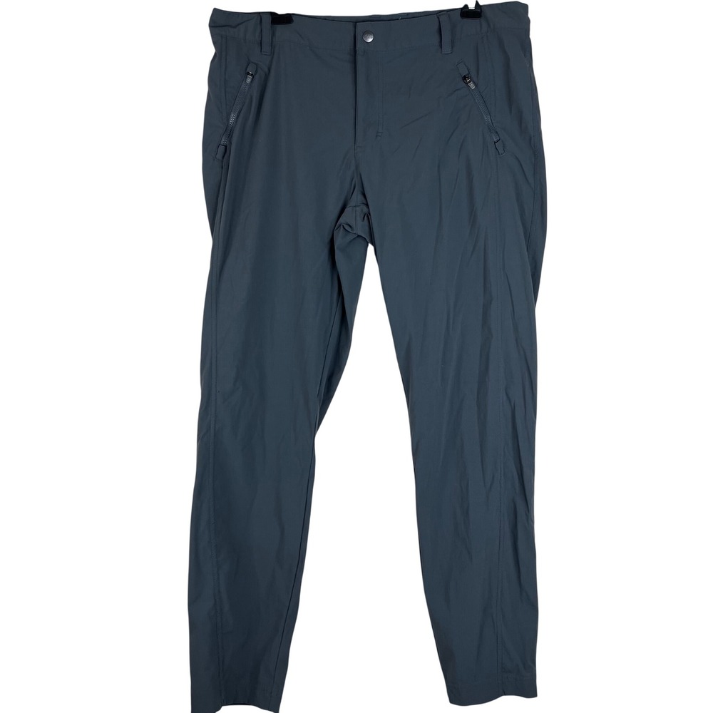 L.L.Bean Vista Camp Pants Womens 14 Gray Nylon Spandex Stretch Hiking Outdoor